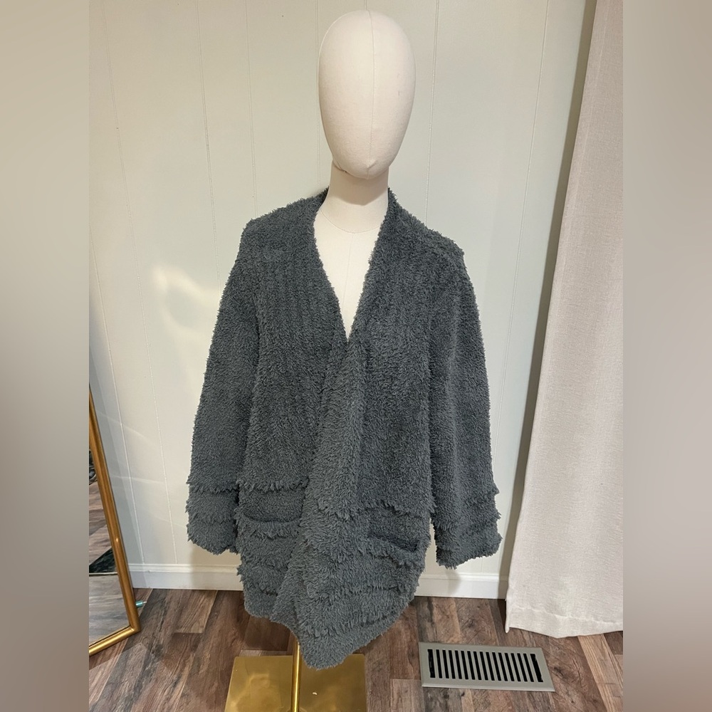 Barefoot Dreams CozyChic Boardwalk Open Front Cardigan Shacket, Super Soft - Picture 7 of 7